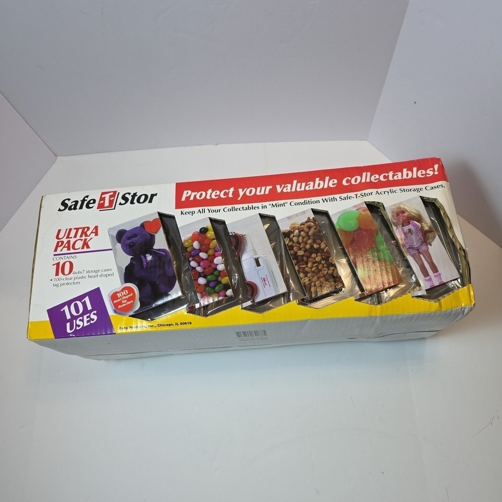 Safe-T-Stor Ultra Pack 10 Clear Acrylic Storage Cases for Valuables New